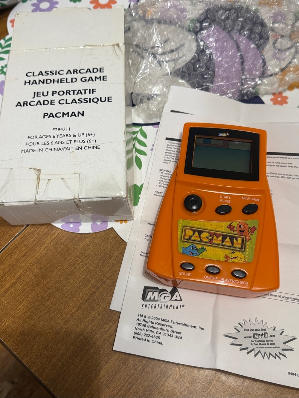 NIB Pac-Man Hand Held Arcade Game